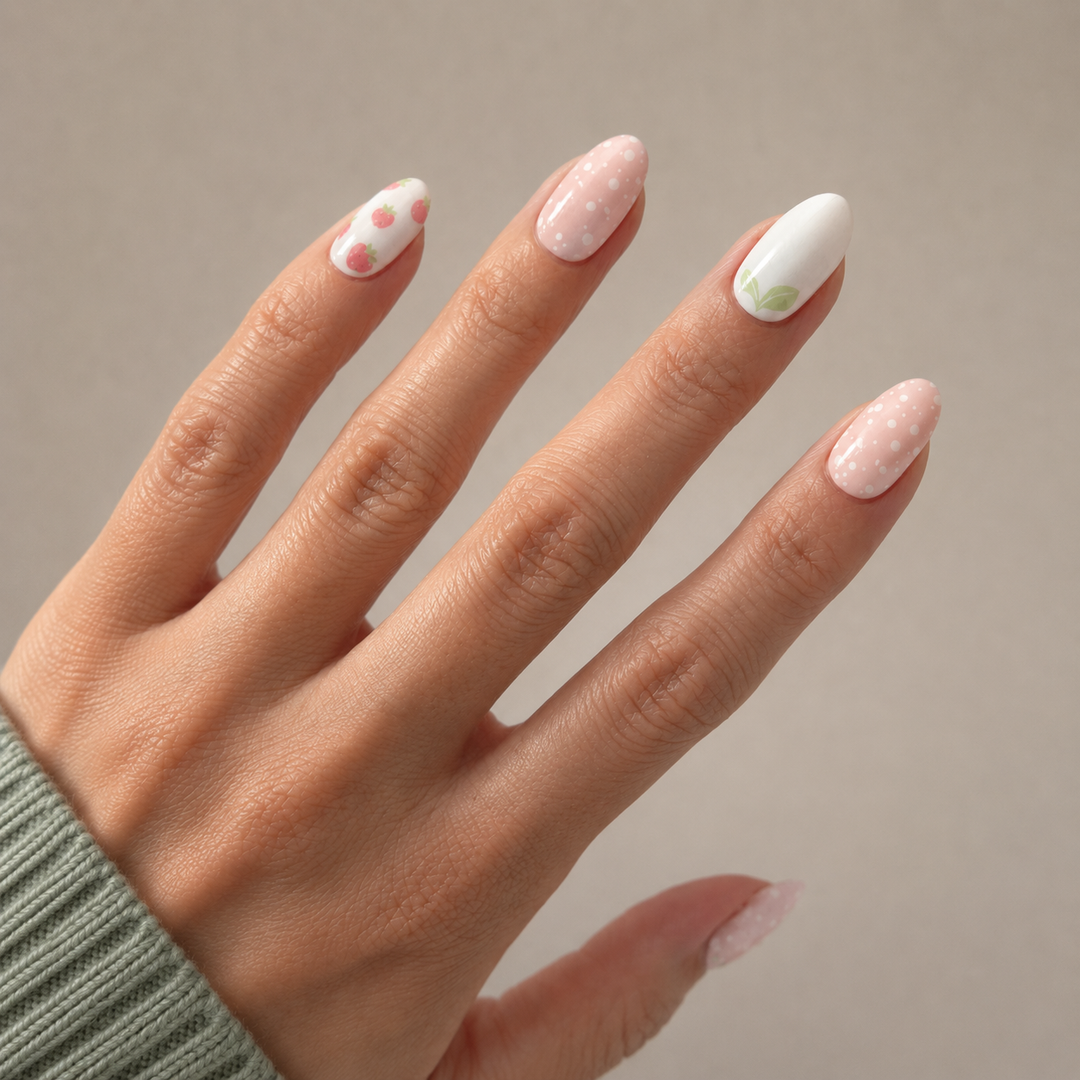 Strawberry Green Tea (x The Alley ) Nail Wraps