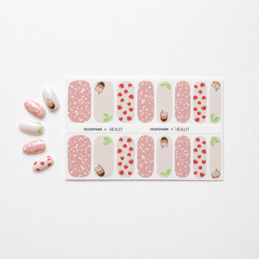 Strawberry Green Tea (x The Alley ) Nail Wraps