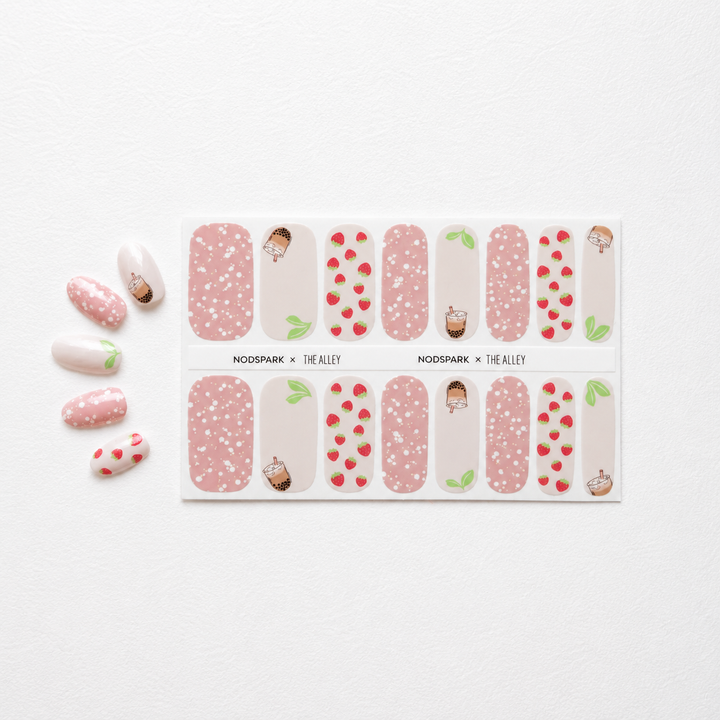 Strawberry Green Tea (x The Alley ) Nail Wraps