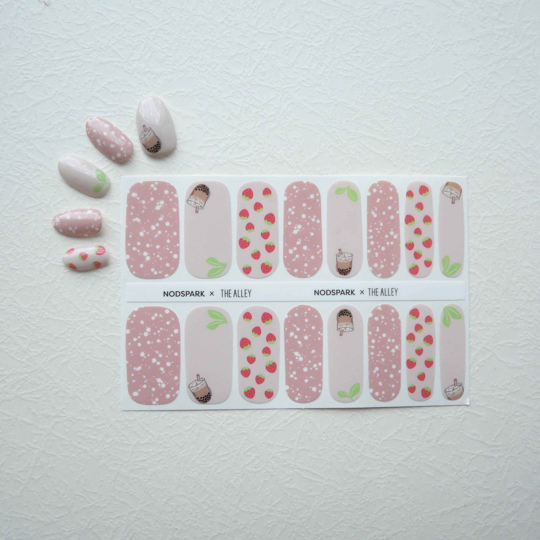 Strawberry Green Tea (x The Alley ) Nail Wraps