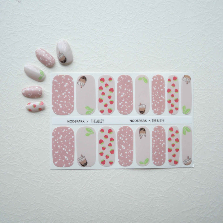 Strawberry Green Tea (x The Alley ) Nail Wraps