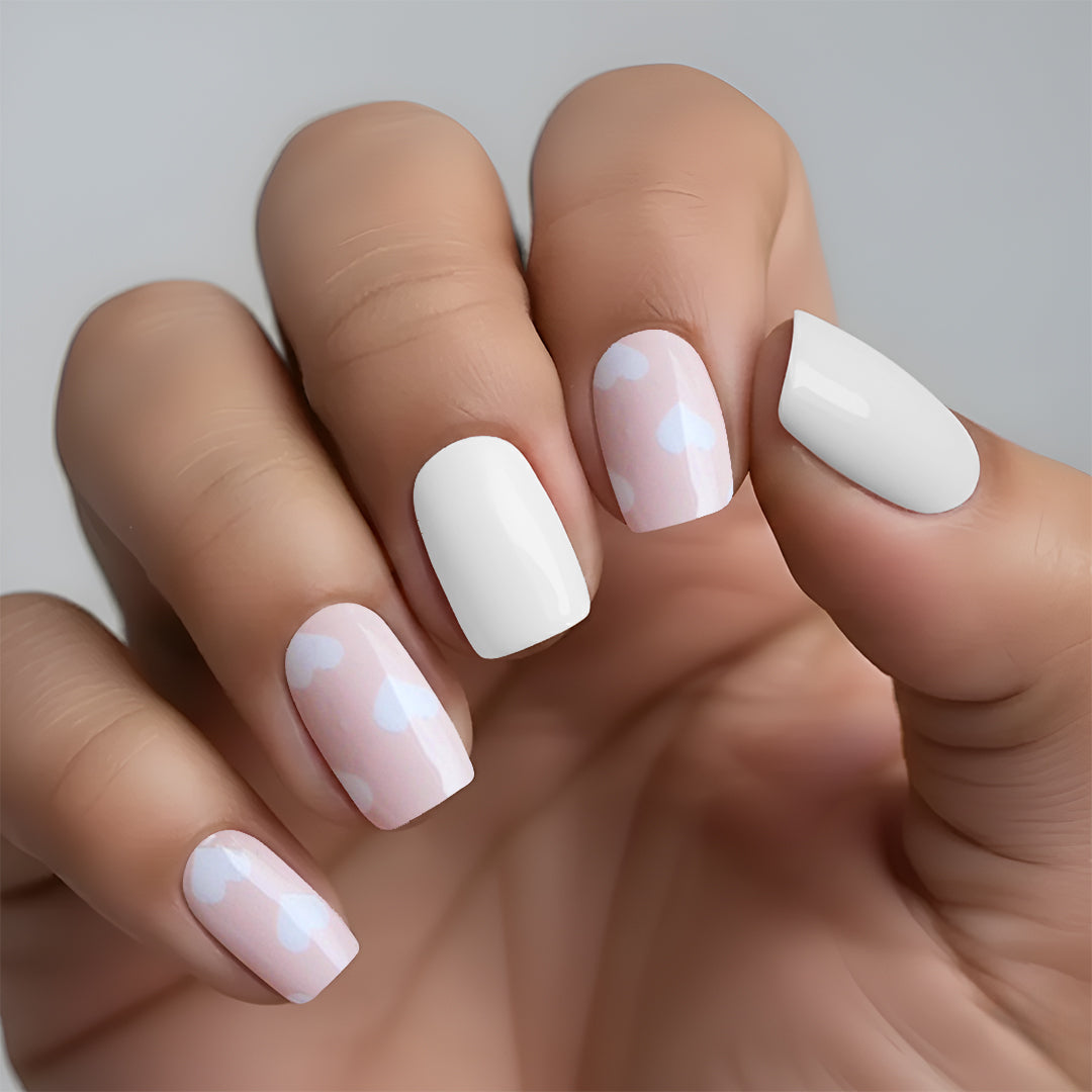 Sweetheart Nail Wrap Manicure