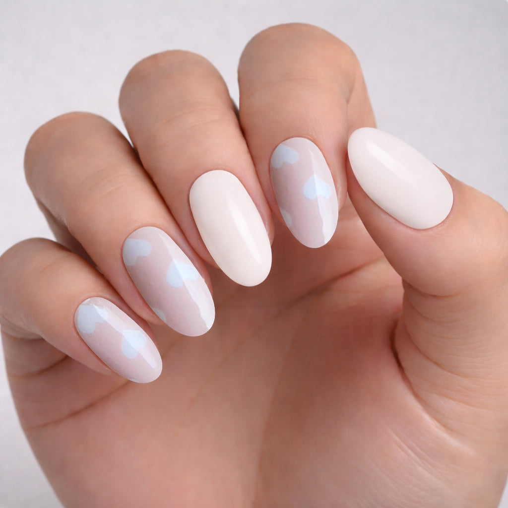 Sweetheart Nail Wrap Manicure