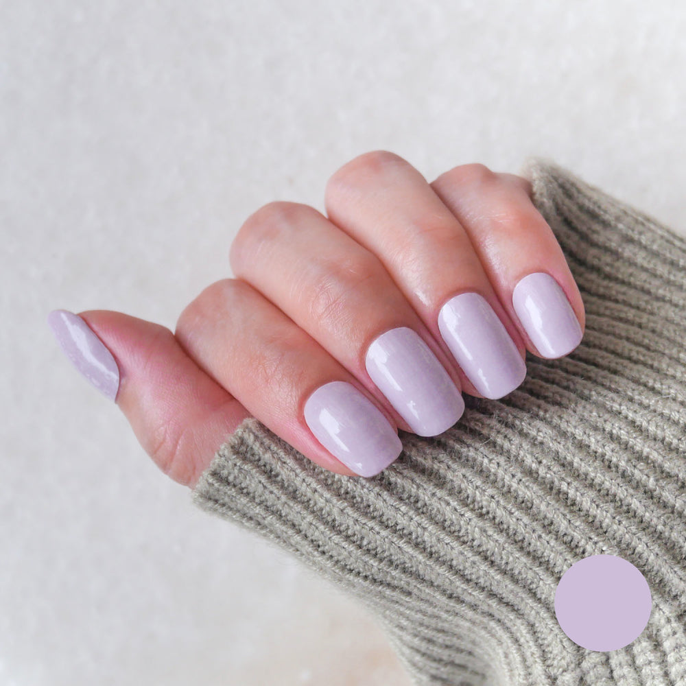 Classic Baby Lavender Nail Wrap Manicure