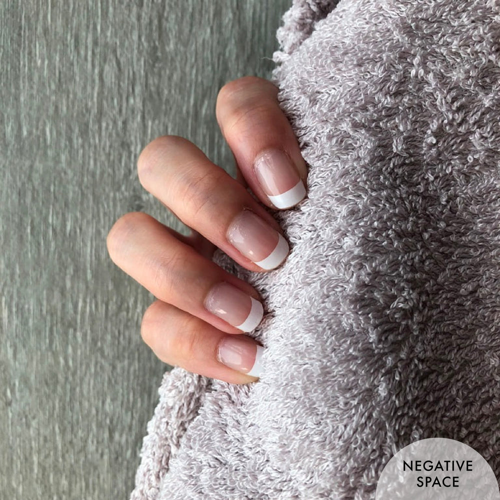 Classic French Nail Wrap Manicure