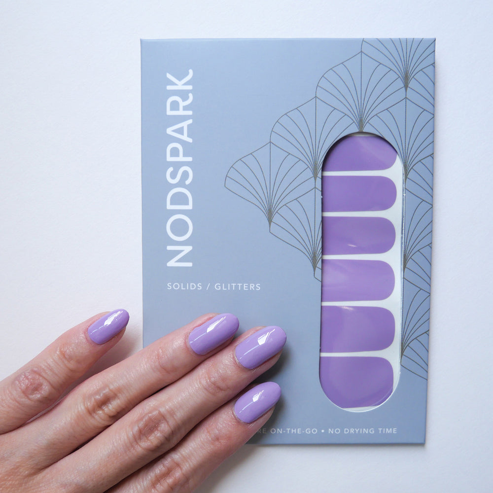 Classic Heather Purple Nail Wrap Manicure
