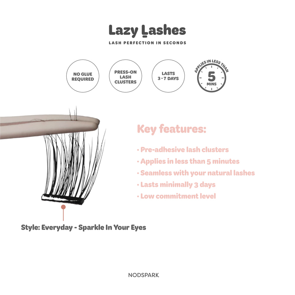 Everyday Sparkle In Your Eyes Lazy Lashes (Press-On Lash Clusters)