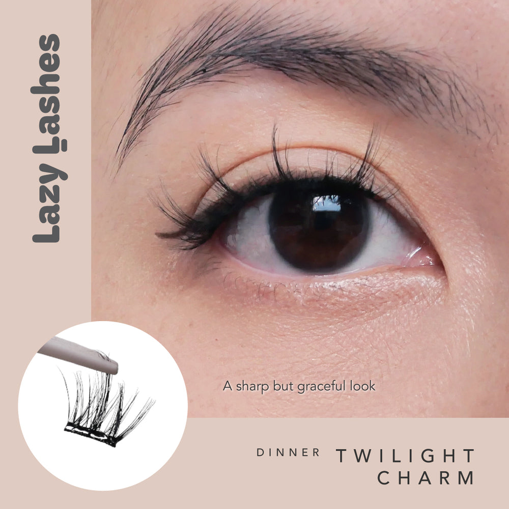 Dinner Twilight Charm Lazy Lashes (Press-On Lash Clusters)