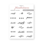 Words of Mindfulness Temporary Tattoos (Nodspark x Love Bonds)