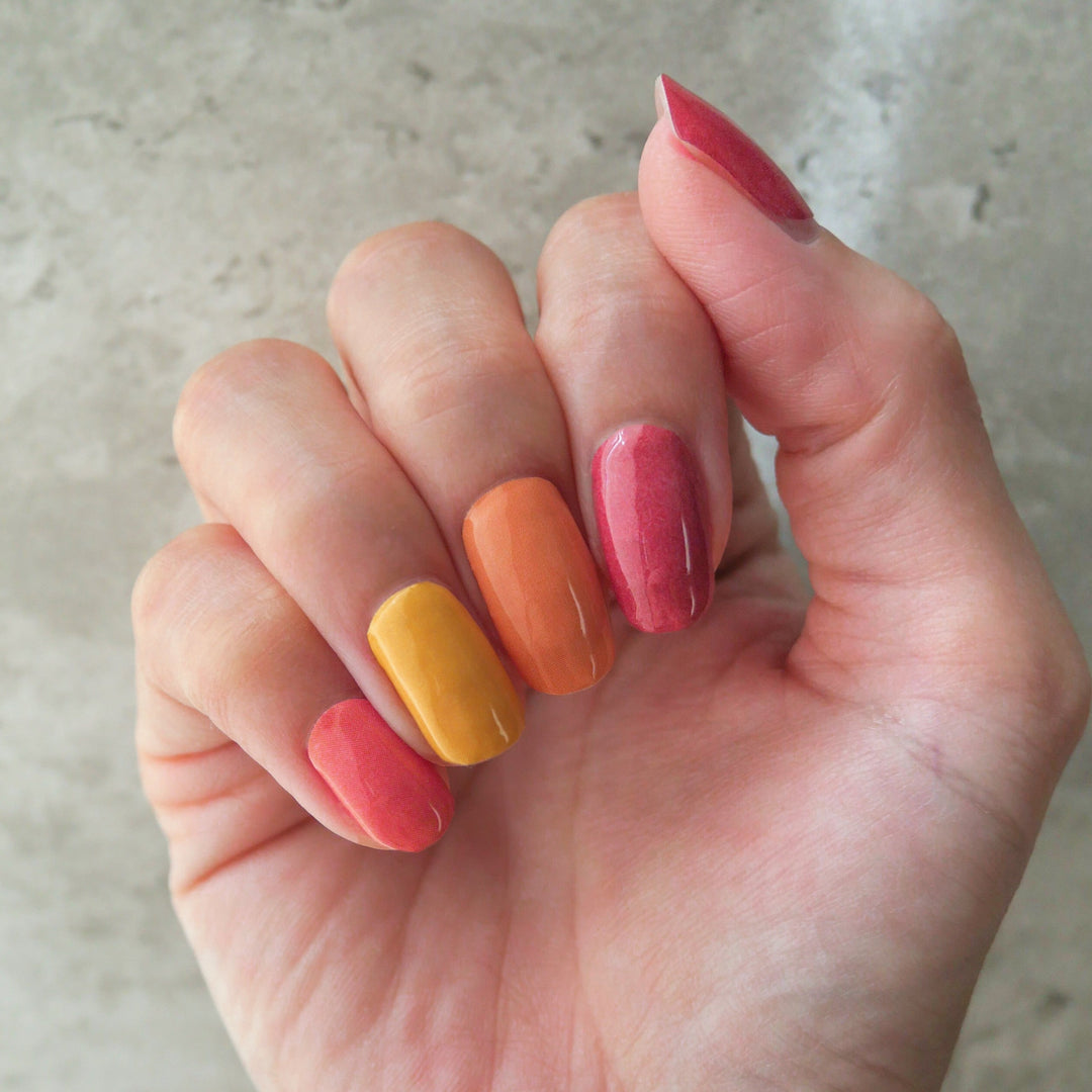 Golden Hour Colour Chart Nail Wrap Manicure