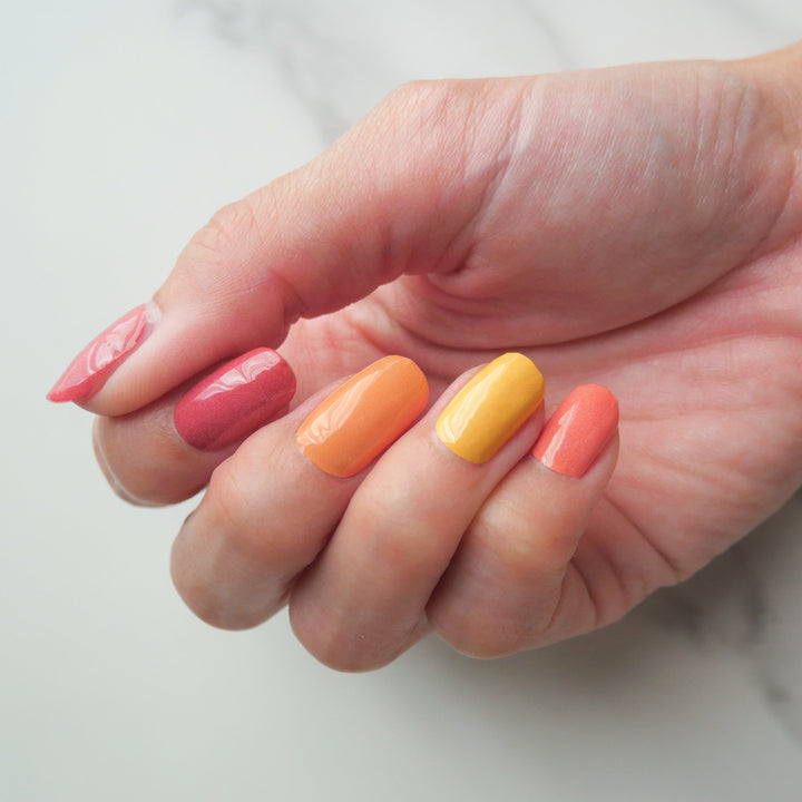 Golden Hour Colour Chart Nail Wrap Manicure