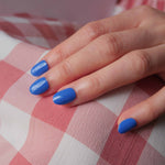 Classic French Blue Manicure