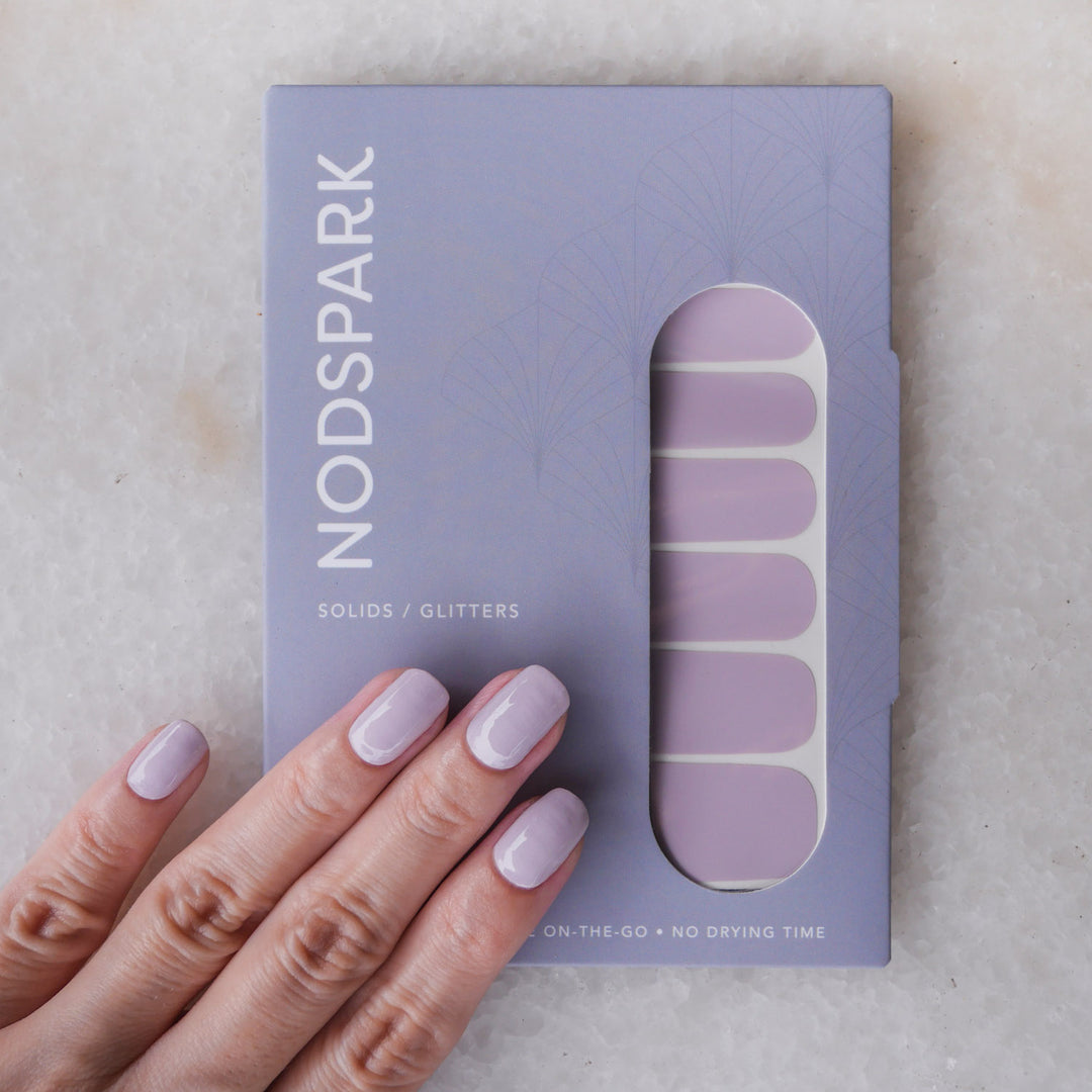 Classic Baby Lavender Nail Wrap Manicure