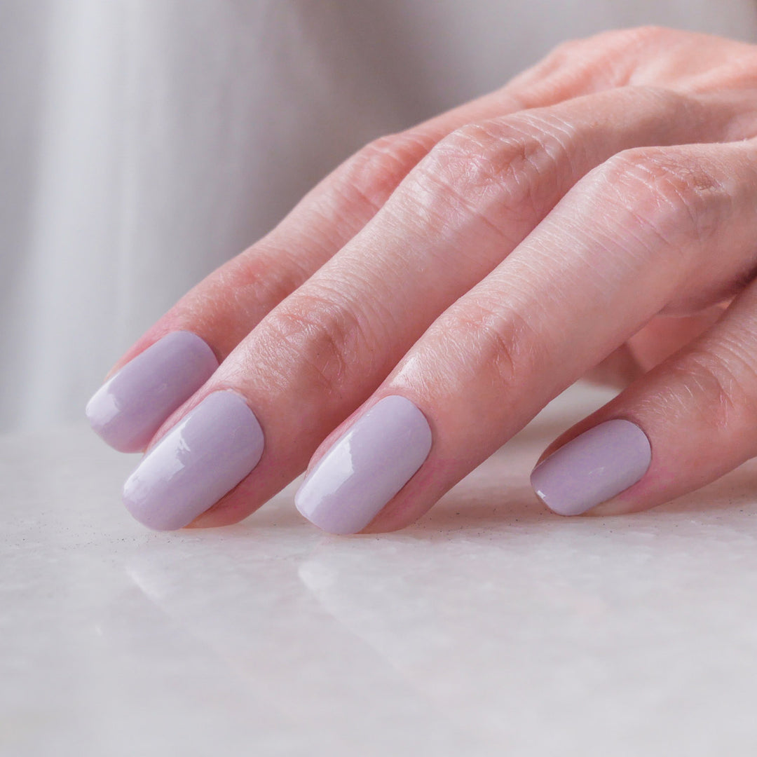 Classic Baby Lavender Nail Wrap Manicure