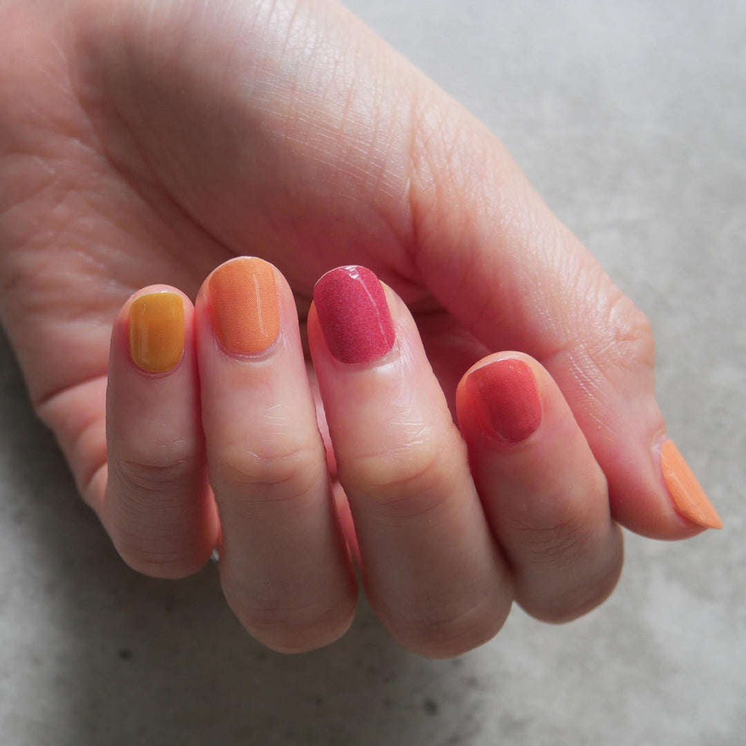 Golden Hour Colour Chart Nail Wrap Manicure