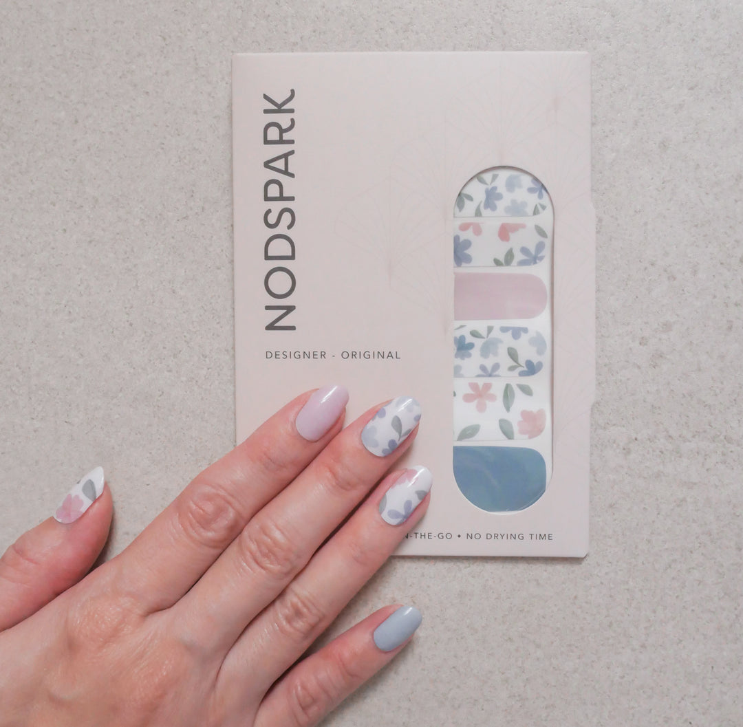 Ashley Florals Nail Wrap Manicure