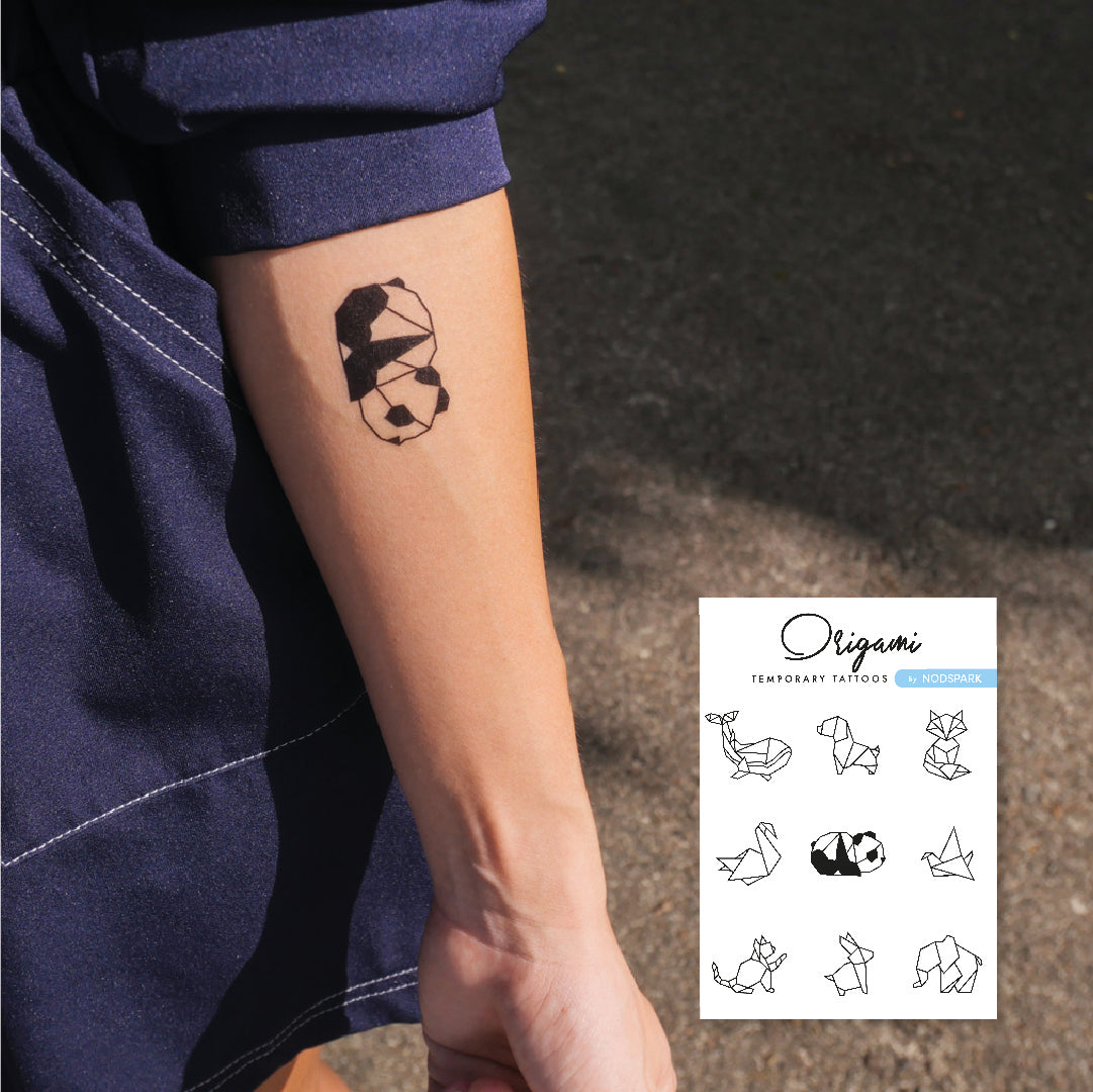 90 Origami Tattoo Designs For Men  Folded Paper Ink Ideas