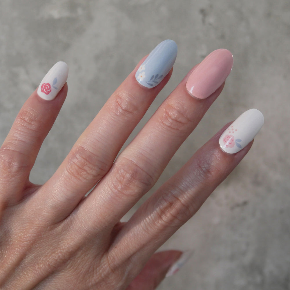 Pastel Floral Nodspark Manicure Nail Wraps